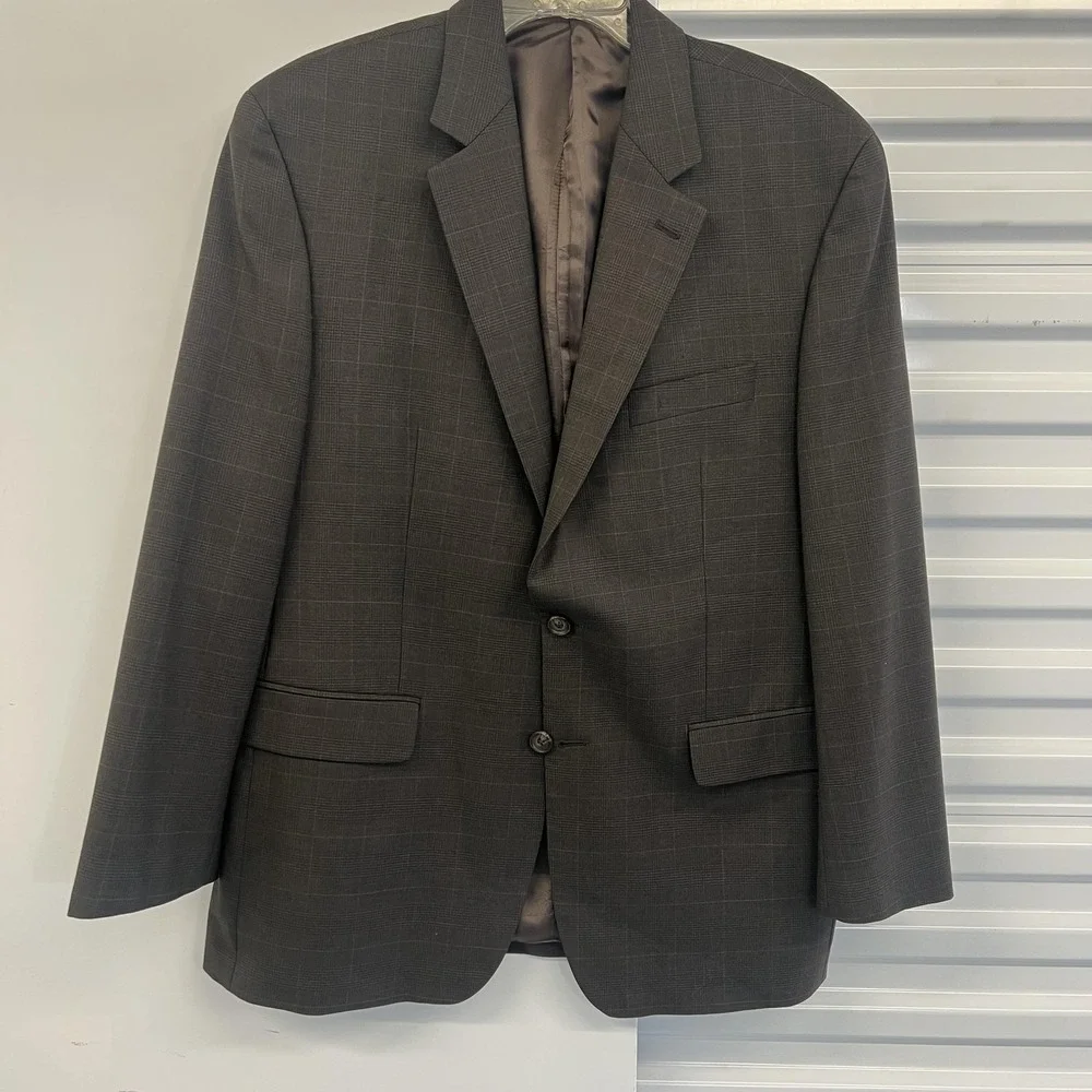 Ralph Ralph Lauren Blazer Mens 43R Brown Check Sport Coat Dillard's Plaid Jacket